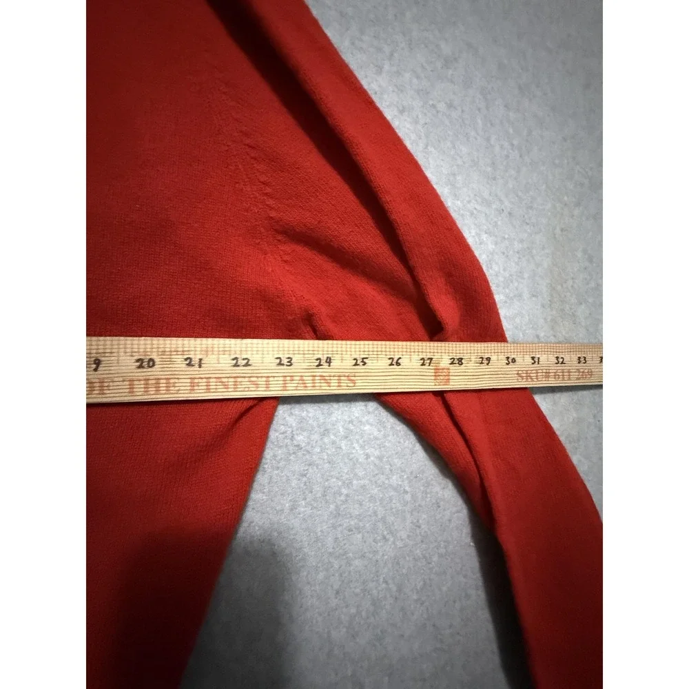 Vintage James Pringle Red Sweater Mens XL Lambswool V Neck Old Course St Andrews